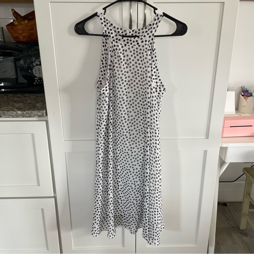 Betsey Johnson Polka Dot Chiffon Sleeveless Dress